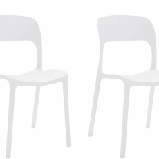 Jedálenská stolička Fani (súprava 2 ks), biela - 1