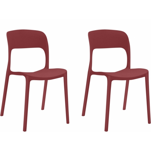 Jedálenská stolička Fani (súprava 2 ks), červená - 1