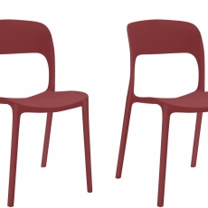 Jedálenská stolička Fani (súprava 2 ks), červená - 1