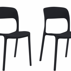 Jedálenská stolička Fani (súprava 2 ks), čierna - 1