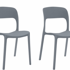 Jedálenská stolička Fani (súprava 2 ks), sivá - 1