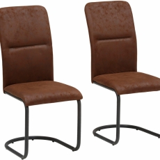 Jedálenská stolička Farde (Súprava 2 ks), hnedá - 1