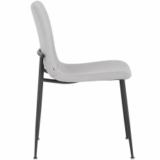 Jedálenská stolička Fatima (SADA 2 ks), tkanina, svetlo šedá - 3