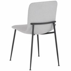 Jedálenská stolička Fatima (SADA 2 ks), tkanina, svetlo šedá - 5