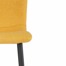 Jedálenská stolička Fatima (SADA 2 ks), tkanina, žltá - 6