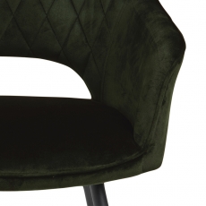 Jedálenská stolička Felina (SET 2ks), zamat, olivová - 3