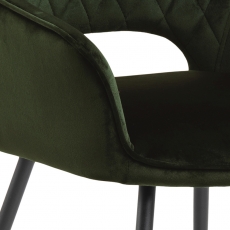 Jedálenská stolička Felina (SET 2ks), zamat, olivová - 8