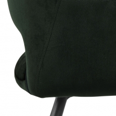 Jedálenská stolička Felina (SET 2ks), zamat, tmavo zelená - 2