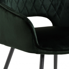 Jedálenská stolička Felina (SET 2ks), zamat, tmavo zelená - 10