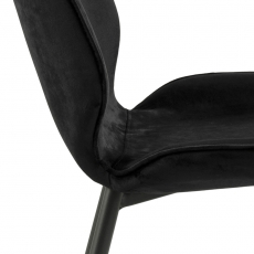 Jedálenská stolička Femke (SET 4ks), textil, antracitová - 6