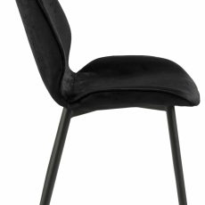 Jedálenská stolička Femke (SET 4ks), textil, antracitová - 7