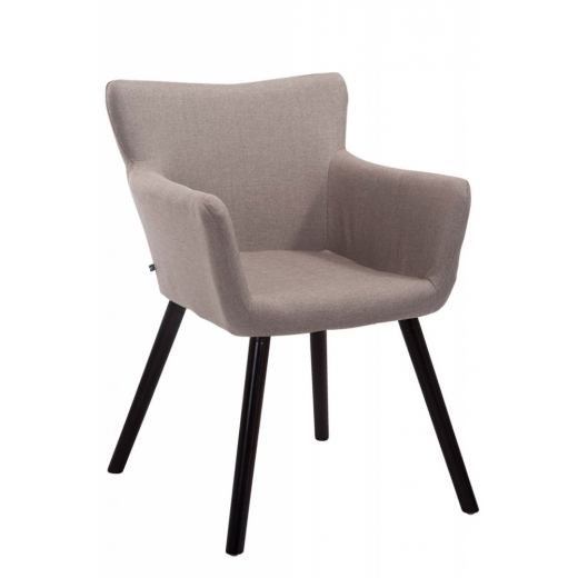 Jedálenská stolička Ferat, béžová / tmavo hnedá - 1