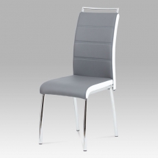 Jedálenská stolička Flavio (súprava 4 ks), sivá/biela - 1
