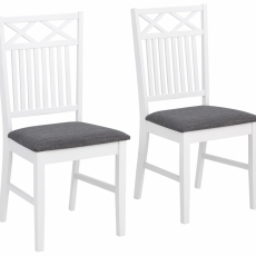 Jedálenská stolička Flok (Súprava 2 ks), biela/sivá - 1