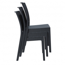 Jedálenská stolička Florian, tmavo sivá - 6
