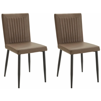 Jedálenská stolička Fona (Súprava 2 ks), hnedá