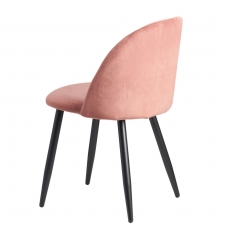 Jedálenská stolička Fox (SET 2 ks), zamat, ružová - 8