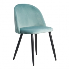 Jedálenská stolička Fox (SET 2 ks), zamat, svetlo zelená - 3