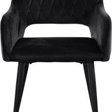 Jedálenská stolička Franca (SET 2 ks) zamat, čierna - 2