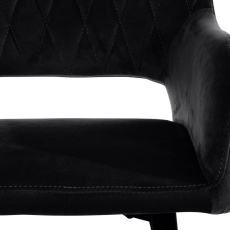 Jedálenská stolička Franca (SET 2 ks) zamat, čierna - 5