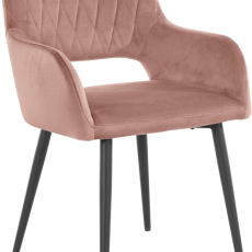 Jedálenská stolička Franca (SET 2 ks) zamat, ružová - 4