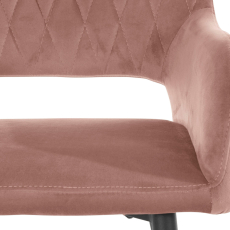 Jedálenská stolička Franca (SET 2 ks) zamat, ružová - 6