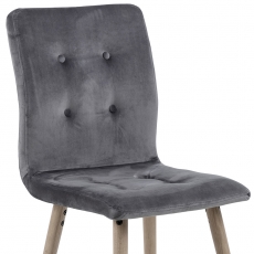 Jedálenská stolička Frida (SET 2ks), zamat, tmavo šedá - 4