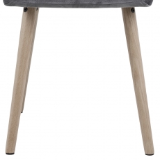 Jedálenská stolička Frida (SET 2ks), zamat, tmavo šedá - 6
