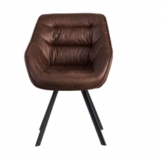 Jedálenská stolička Gepo, textil, hnedá - 2