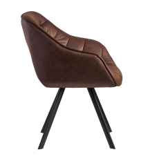 Jedálenská stolička Gepo, textil, hnedá - 4