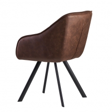Jedálenská stolička Gepo, textil, hnedá - 6