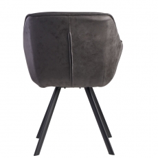 Jedálenská stolička Gepo, textil, šedá - 5