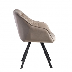 Jedálenská stolička Gepo, zamat, béžová - 4