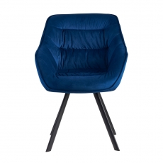 Jedálenská stolička Gepo, zamat, modrá - 2