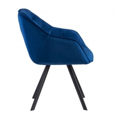 Jedálenská stolička Gepo, zamat, modrá - 4
