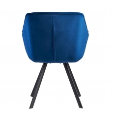 Jedálenská stolička Gepo, zamat, modrá - 5