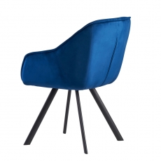 Jedálenská stolička Gepo, zamat, modrá - 6