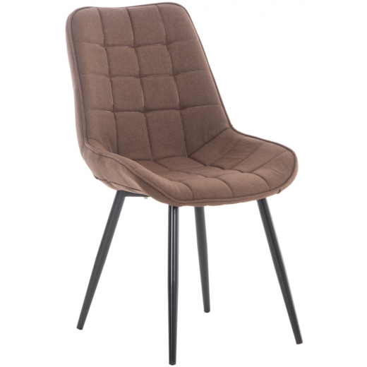 Jedálenská stolička Gigi, textil, hnedá - 1