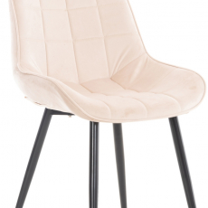 Jedálenská stolička Gigi, zamat, béžová - 1