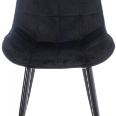 Jedálenská stolička Gigi, zamat, čierna - 3