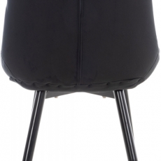 Jedálenská stolička Gigi, zamat, čierna - 4