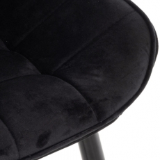 Jedálenská stolička Gigi, zamat, čierna - 6