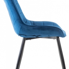 Jedálenská stolička Gigi, zamat, modrá - 2
