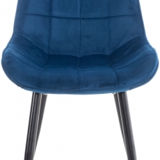 Jedálenská stolička Gigi, zamat, modrá - 3