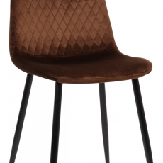 Jedálenská stolička Giverny, zamat, hnedá - 1