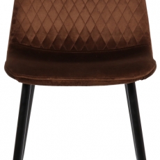 Jedálenská stolička Giverny, zamat, hnedá - 2