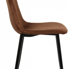 Jedálenská stolička Giverny, zamat, hnedá - 3