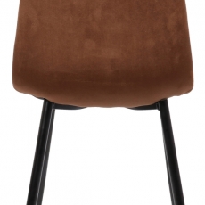 Jedálenská stolička Giverny, zamat, hnedá - 4