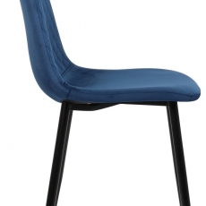 Jedálenská stolička Giverny, zamat, modrá - 3