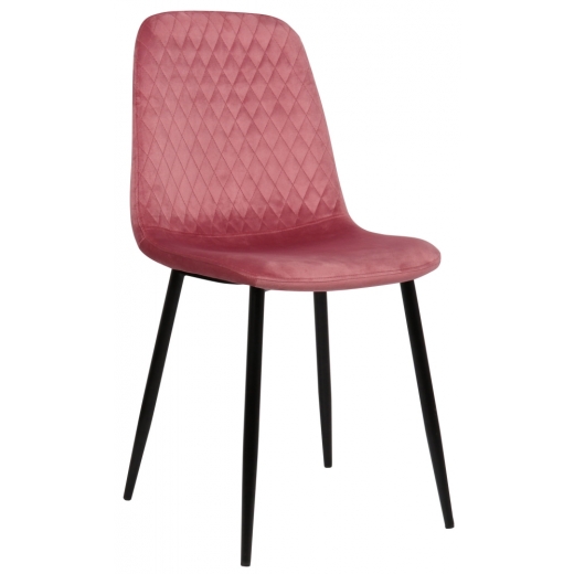 Jedálenská stolička Giverny, zamat, ružová - 1